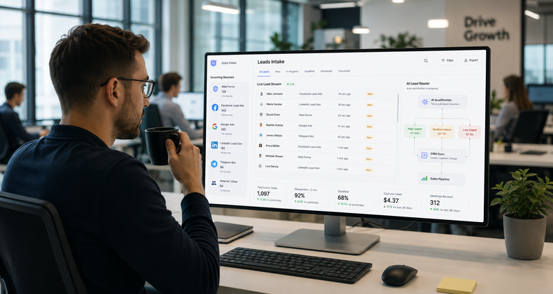 AI Lead Ecosystem – багатоканальний прийом клієнтів та виклики